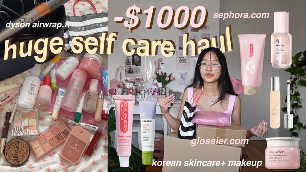 $1,000 viral products 🎀⭐️ (first impressions) self care shopping haul | sephora, glossier & kbeauty
