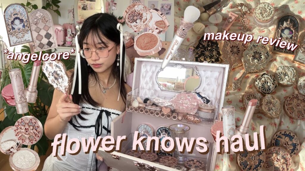 🩰👼🏻 flower knows LITTLE ANGEL 2.0 *most aesthetic makeup* haul | pinterest, coquette, angelcore