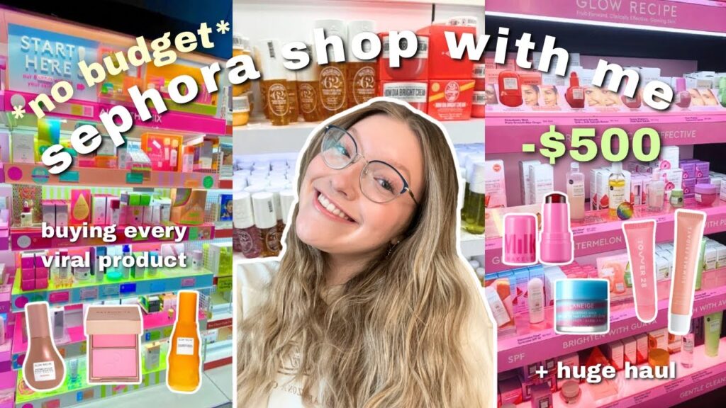 NO BUDGET SEPHORA SHOP WITH ME | new viral skincare and makeup must haves | sephora haul